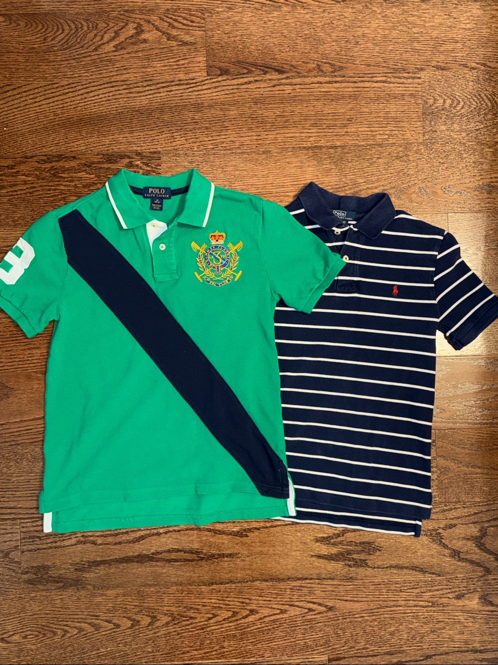 Boys M/10-12 bundle of 2 Polo Ralph Lauren short sleeve polo shirts.